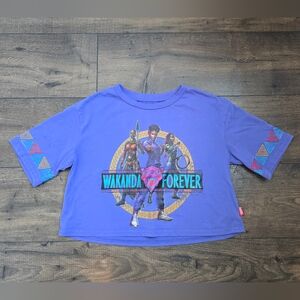 Marvel Girls Wakanda Forever Cropped T-Shirt
